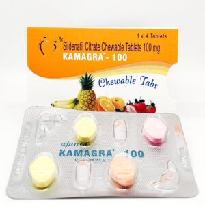 Kamagra 100Mg Sildenafil Citrate Kauwtabletten Ajanta Verpakking 4 Tabletten